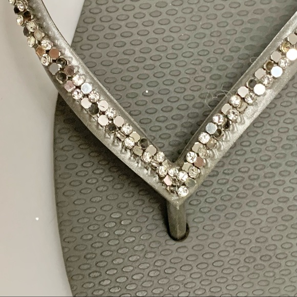 Havaianas Grey and Silver Flip Flops - Picture 9 of 15